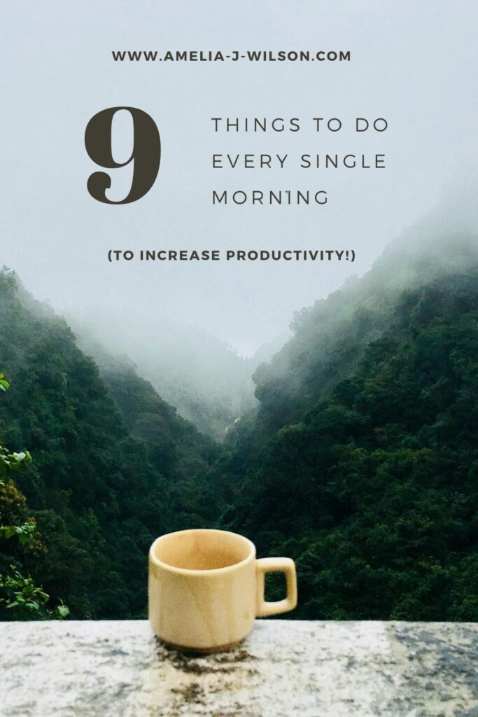 how to make the most out of your monings, 9 things to do every single morning to increase productivity blog post