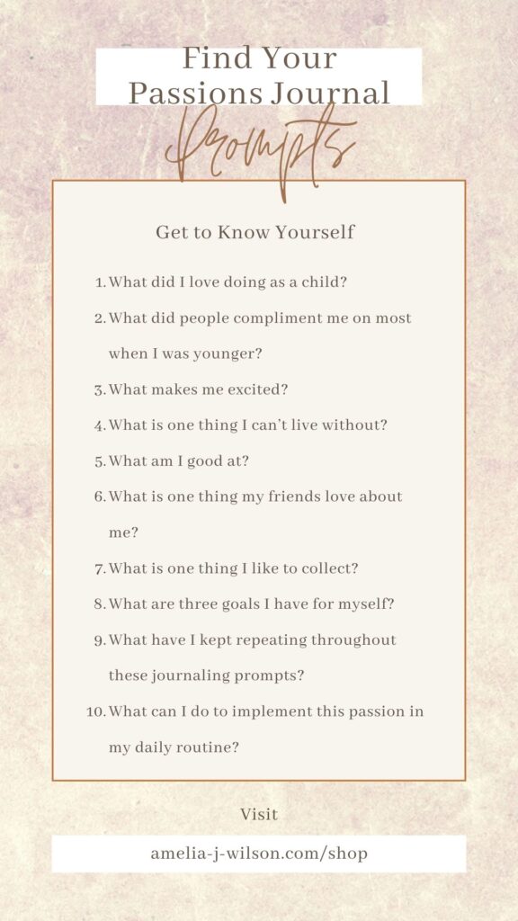 journaling prompts about finding your passions