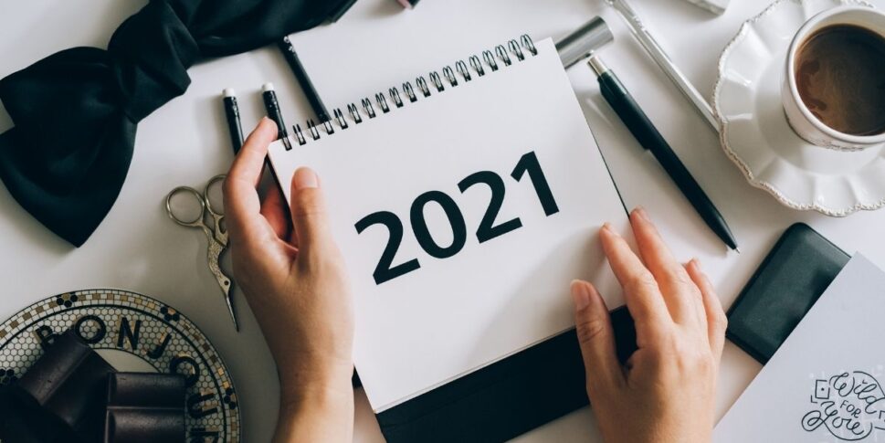2021 notebook on desk