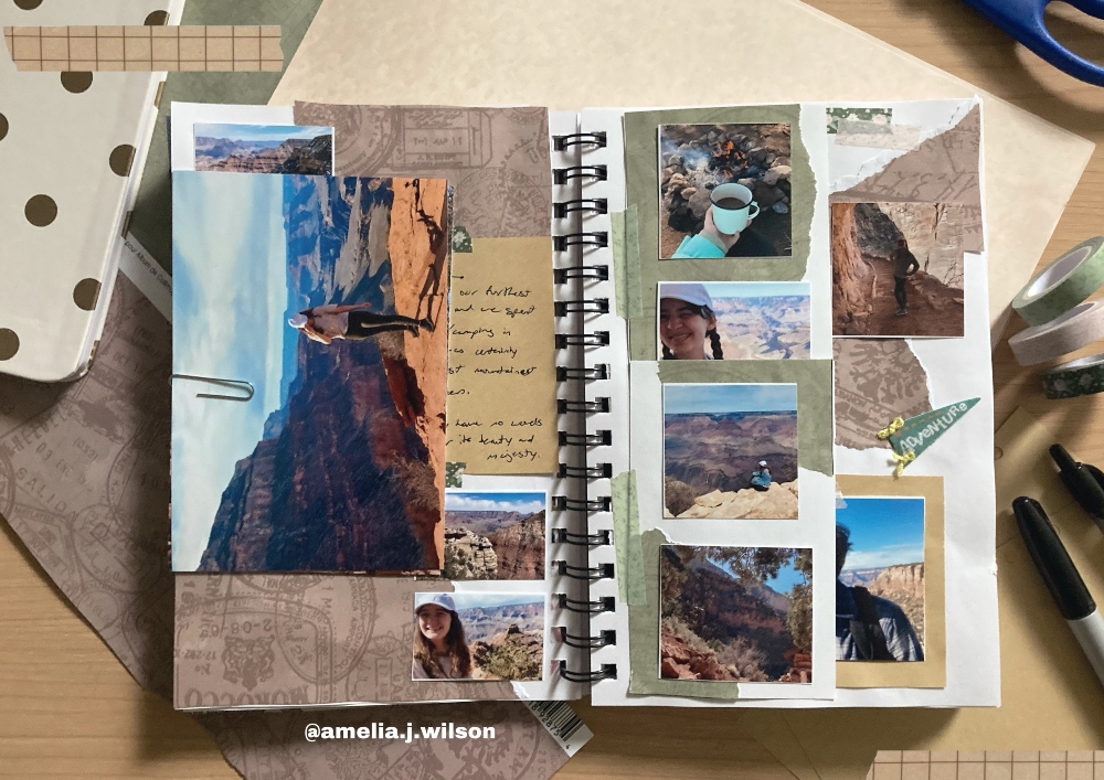 grand canyon scrapbook page