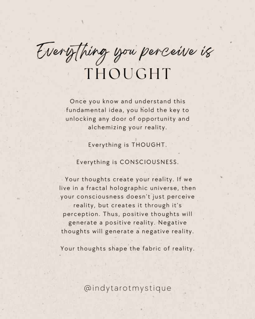 everything you perceive is thought graphic