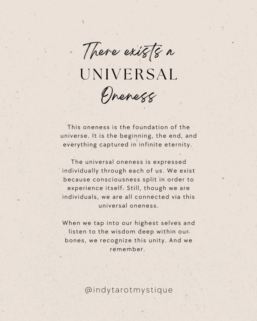 universal oneness instagram post three