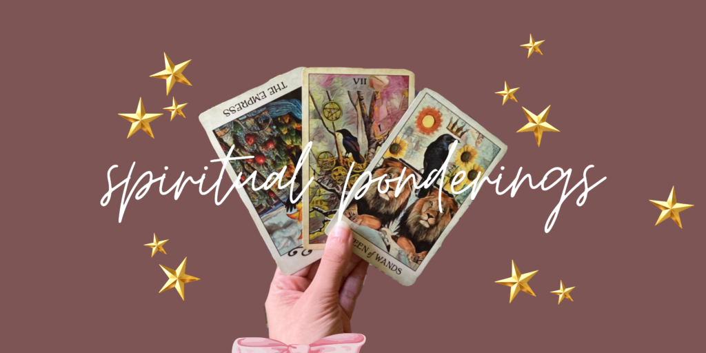 spiritual ponderings photo with tarot cards